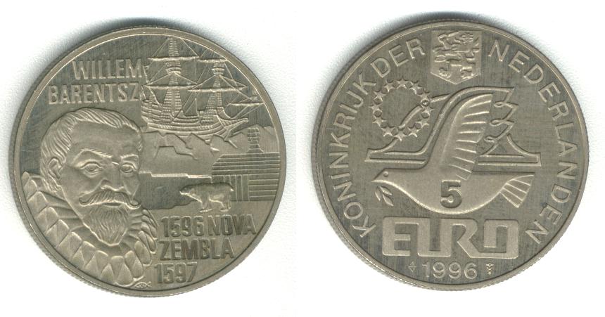 Willem Barentsz 5 Euro 1996  