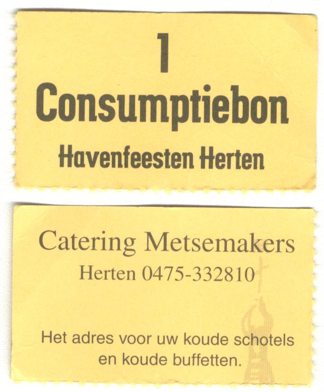 Havenfeesten Herten Metsemakers Consumptiebon 