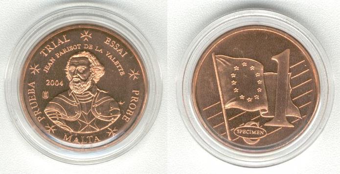 Malta 1 Cent 2004 Specimen Euro 