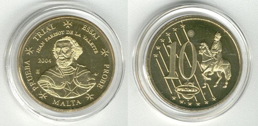 Malta 10 Cent 2004 Specimen Euro 