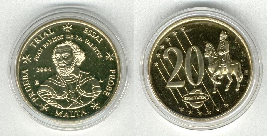 Malta 20 Cent 2004 Specimen Euro 