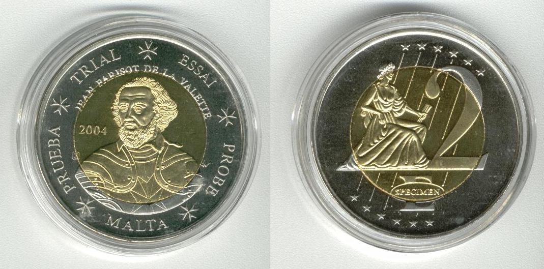 Malta 2 Euro 2004 Specimen Euro 