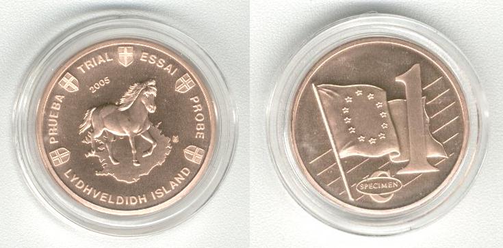 Iceland - IJsland 1 Cent 2005 Specimen Euro 