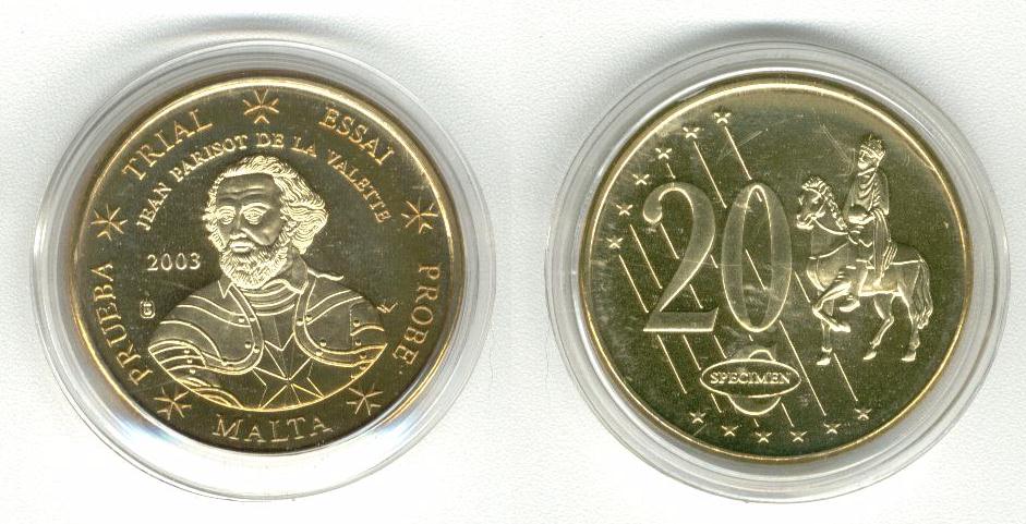 Malta 20 Cent 2003 Specimen Euro 