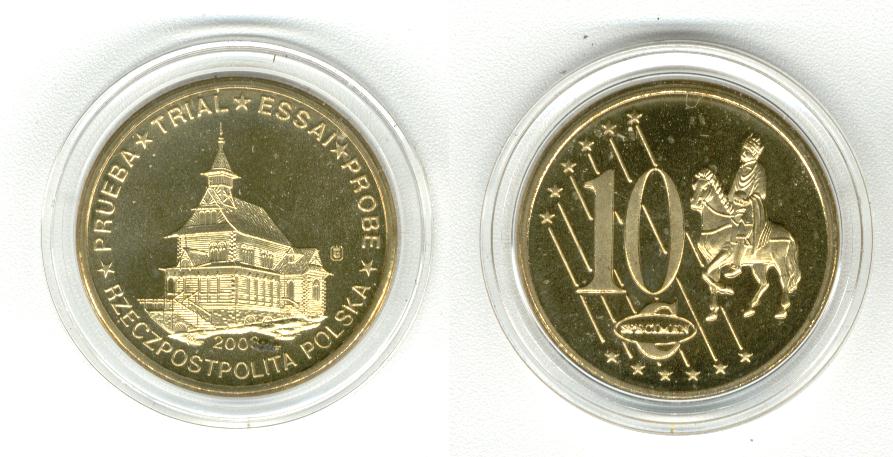 Polen 10 Cent 2003 Specimen Euro 