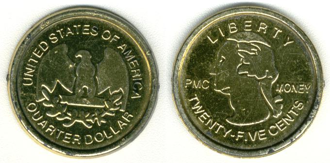 PMC Money 25 Cents Speelgeld Spielgeld Playmoney 