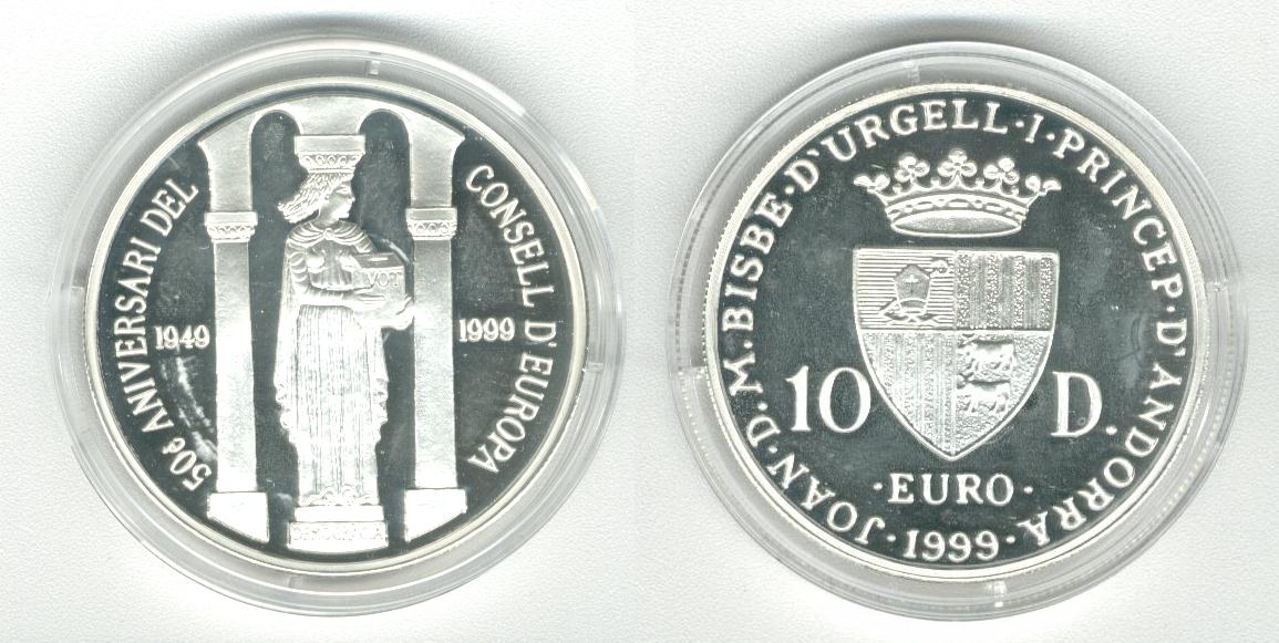 Andorra 1999 10 D <a href=eu/euro.htm>Euro</a>  