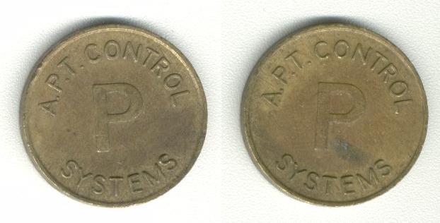APT Control Systems 22mm parking token 