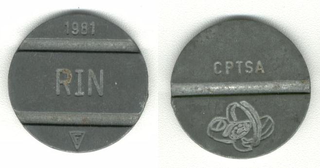 RIN 1981 CPTSA  telephone token 