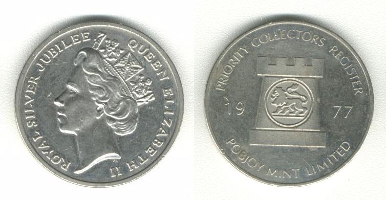 Elizabeth II 1977 Silver Jubilee pobjoy mint 