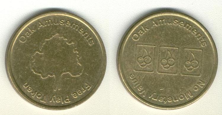 Oak amusements free play token  