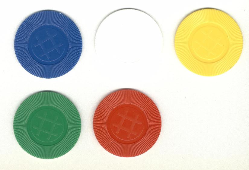 Game <a href=fi/fiche.htm>Fiche</a> 5 pieces game chip fiche jeton 