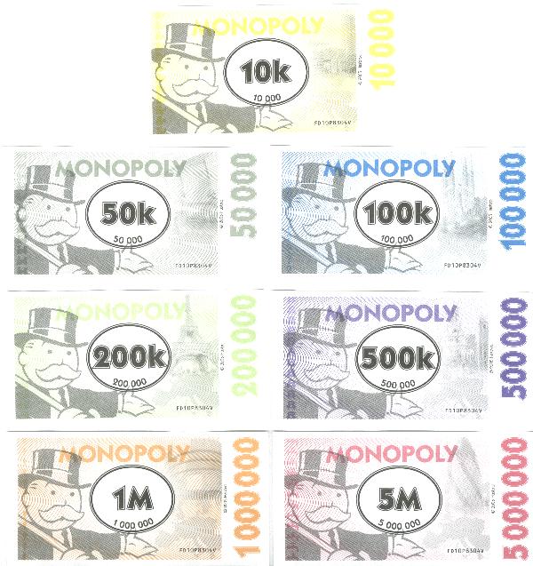 Monopoly 2005 Dam - Dom Speelgeld Spielgeld Playmoney 