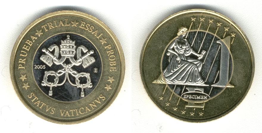 Status Vaticanus Vatican 1 Euro Specimen Euro 