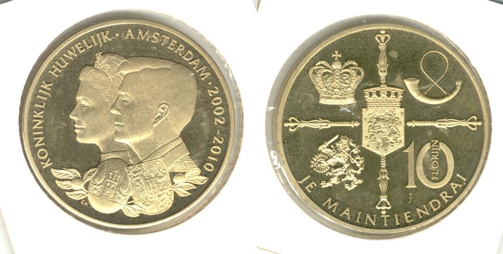 Gouden Florijnen Oranje-Nassau Koninklijk huwelijk â€¢ Amsterdam â€¢ 2002-2010 - 10florijn 