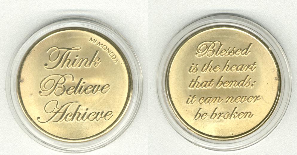 Mi Moneda 33 mm Mi Moneda Think Believe Achieve 