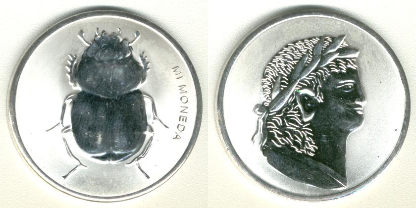 Mi Moneda 33 mm Mi Moneda Roman Scarabee Mestkever 