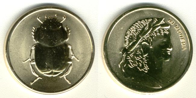 Mi Moneda 25 mm Mi Moneda Roman Scarabee Mestkever 