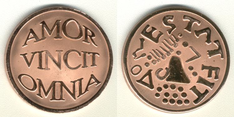 Mi Moneda 29 mm amor vincit omnia 